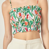 Floral Print Cropped Top