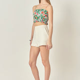 Floral Print Cropped Top