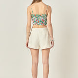 Floral Print Cropped Top