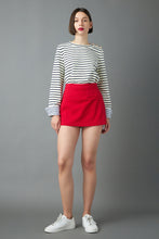 Load image into Gallery viewer, Striped Breton Tee with Fold Over Combo Cuff
