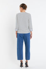 Load image into Gallery viewer, Striped Breton Tee with Fold Over Combo Cuff
