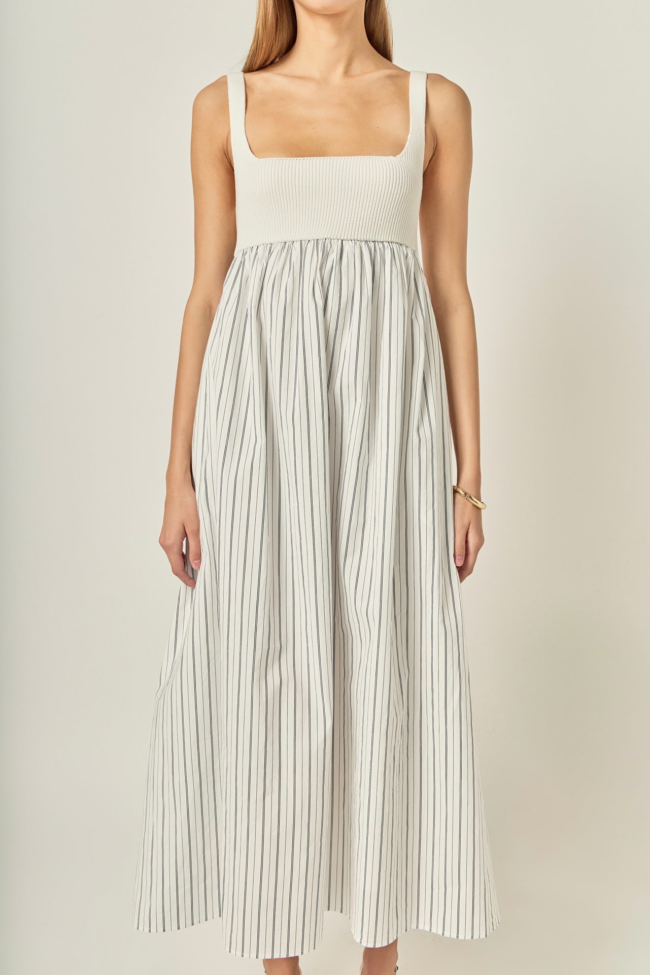 maxi black and white striped dress APNY Women's Stripe Maxi Dress - Black