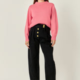 Relaxed Fit Pink Sweater