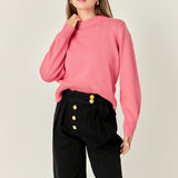 Relaxed Fit Pink Sweater