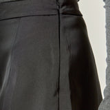 Satin Single Pleat Skort