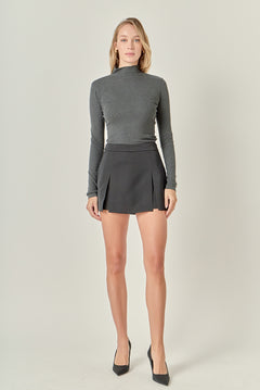 Satin Single Pleat Skort