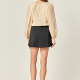 Satin Single Pleat Skort