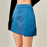 Satin Single Pleat Skort