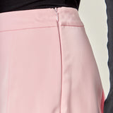 Satin Single Pleat Skort
