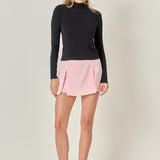 Satin Single Pleat Skort