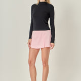 Satin Single Pleat Skort