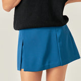 Satin Single Pleat Skort