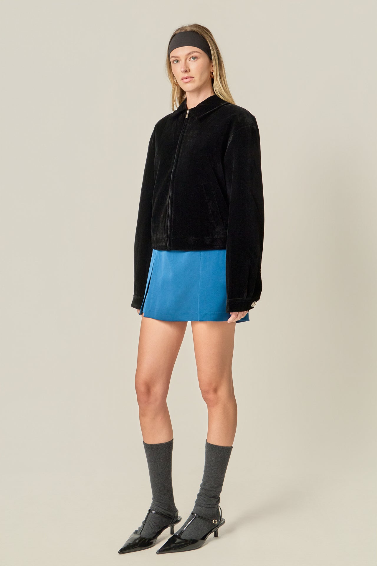 Satin Single Pleat Skort – English Factory