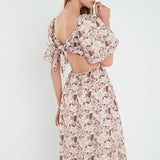 Linen Floral Maxi Dress