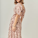 Linen Floral Maxi Dress