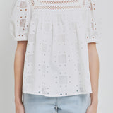 Square Neck Embroidered Top