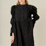 Embroidered Swiss Dot Maxi Dress