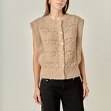 Chunky Textured Knit Vest