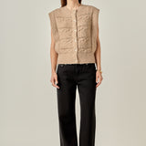 Chunky Textured Knit Vest