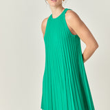 Pleated A-line Knit Mini Dress- Sold Out