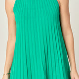 Pleated A-line Knit Mini Dress- Sold Out