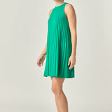 Pleated A-line Knit Mini Dress- Sold Out