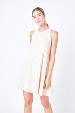 Load image into Gallery viewer, Pleated A-line Knit Mini Dress
