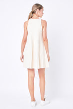 Load image into Gallery viewer, Pleated A-line Knit Mini Dress
