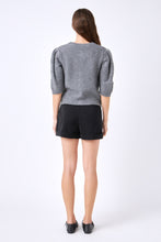 Load image into Gallery viewer, Short Puff Sleeve Knit Cardigan
