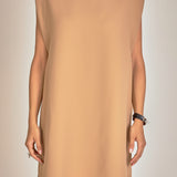 Mock Neck Shift Dress