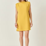 Mock Neck Shift Dress