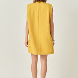 Mock Neck Shift Dress