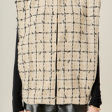 Premium Tweed Vest with Shoulder Pads