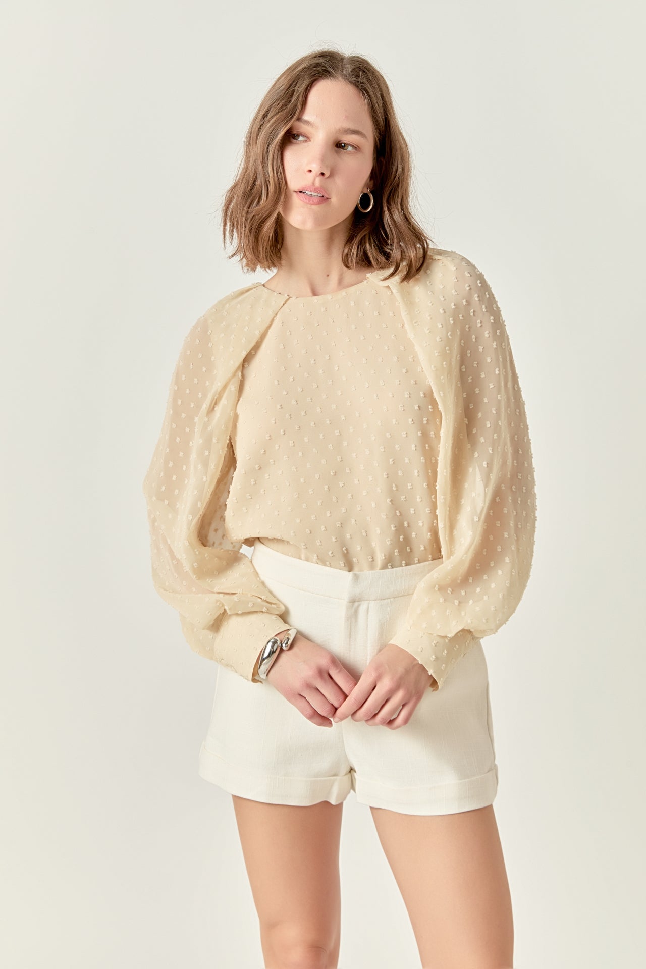 Swiss Dot Long Sleeve Blouse – English Factory