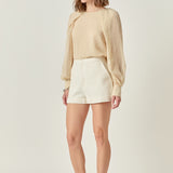 Swiss Dot Long Sleeve Blouse