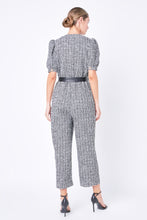 Load image into Gallery viewer, Tweed Puff Sleeve Jumpsuit
