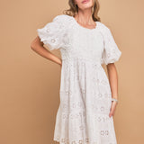 Premium Knit and Embroidery Combo Dress