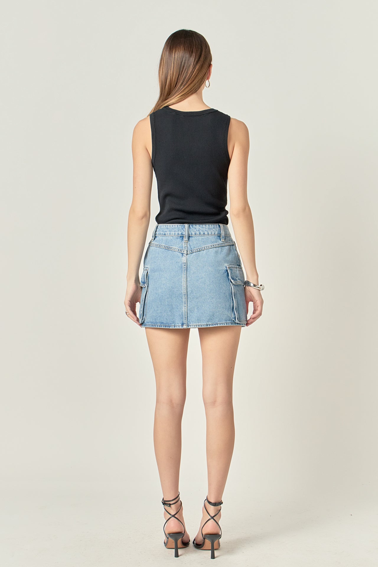 【店舗購入品】Andmary Kika button mini skirt S ANDMARY】Kika button mini skirt