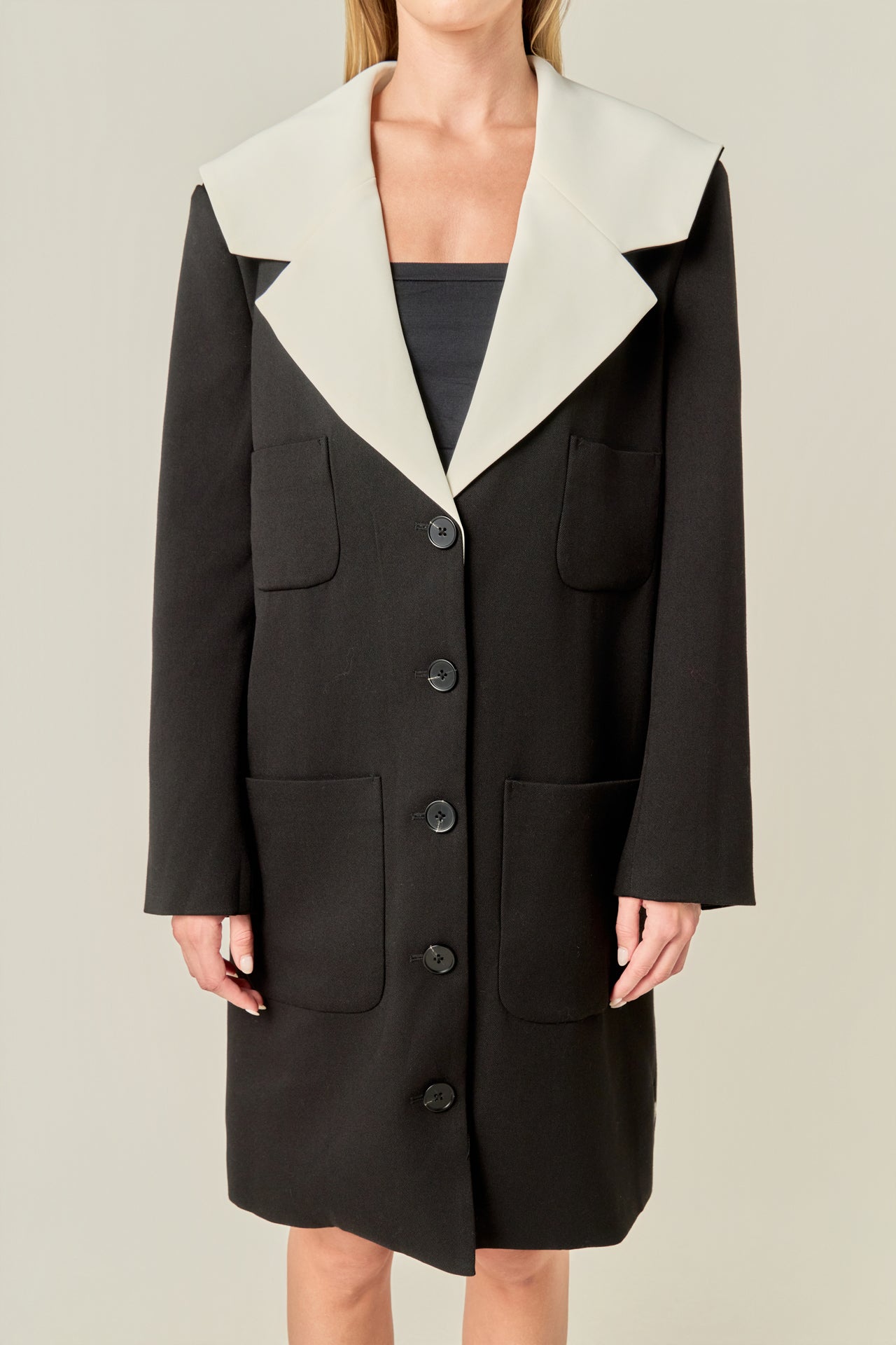 Premium Coat with Contrast Sailor Collar – English Factory