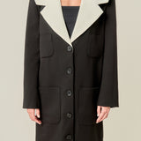 Premium Coat with Contrast Sailor Collar