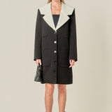 Premium Coat with Contrast Sailor Collar