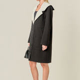 Premium Coat with Contrast Sailor Collar