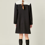 Premium Coat with Contrast Sailor Collar