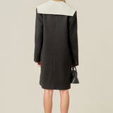 Premium Coat with Contrast Sailor Collar