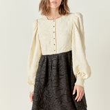 Textured Baby Doll Dress