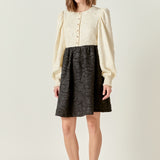 Textured Baby Doll Dress