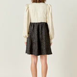 Textured Baby Doll Dress