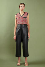 Load image into Gallery viewer, Faux Leather Cropped Cargo Pants
