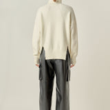 Faux Leather Cropped Cargo Pants