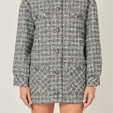 Tweed Shirt Jacket
